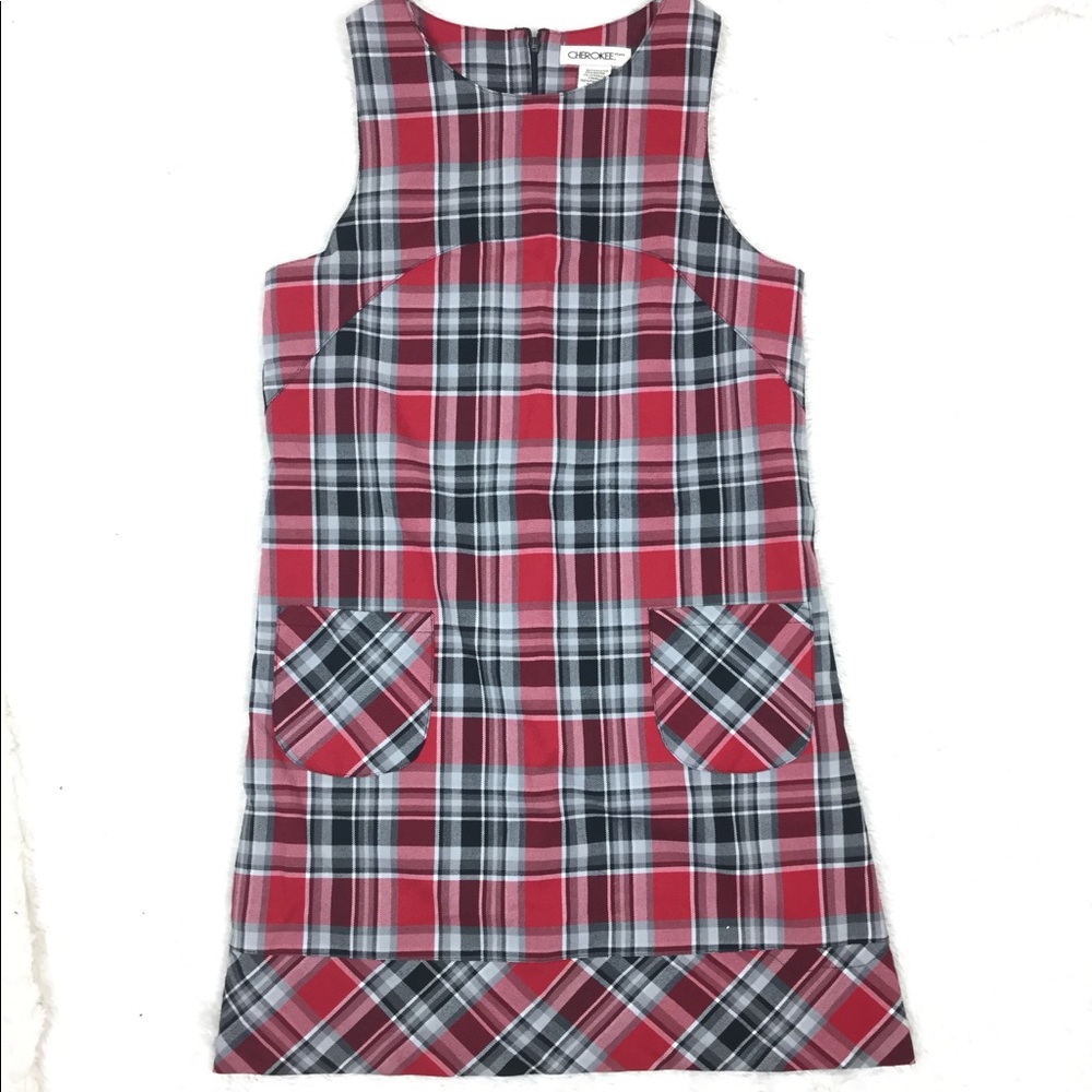 Cherokee plaid jumper dress
